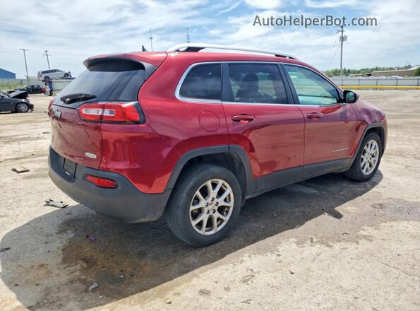 1C4PJLCB6HW619334 2017 JEEP CHEROKEE Maroon Trasero derecho