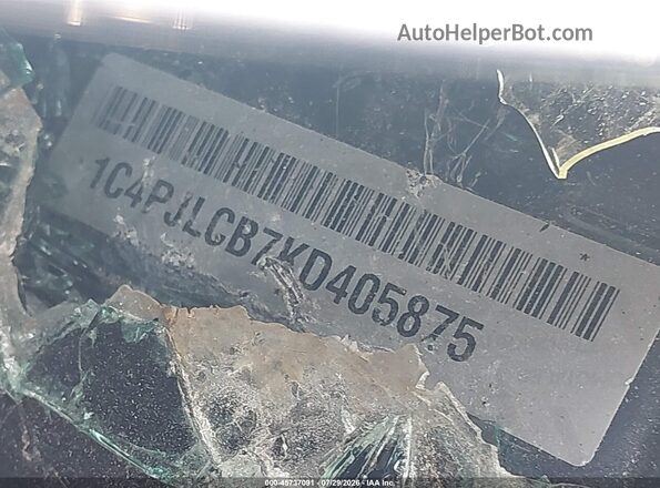 1C4PJLCB7KD405875 2019 JEEP CHEROKEE Blue ძრავის განყოფილების ხედი