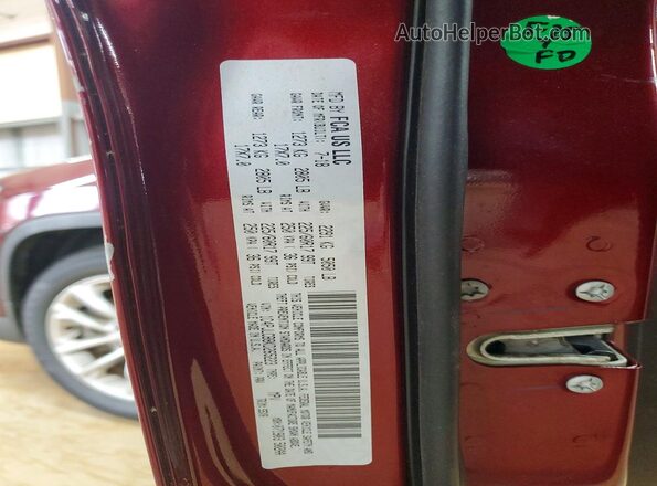 1C4PJLCB8KD265223 2019 JEEP CHEROKEE Red Widok naklejki z numerem VIN