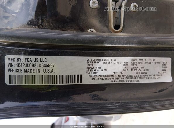 1C4PJLCB8LD645597 2020 JEEP CHEROKEE Gray Engine compartment view