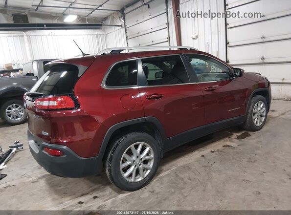 1C4PJLCB9JD606479 2018 JEEP CHEROKEE Темно-бордовый Задняя правая четверть