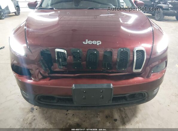1C4PJLCB9JD606479 2018 JEEP CHEROKEE Темно-бордовый Вид спереди