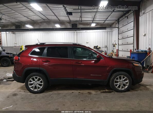 1C4PJLCB9JD606479 2018 JEEP CHEROKEE Темно-бордовый Вид задней части салона