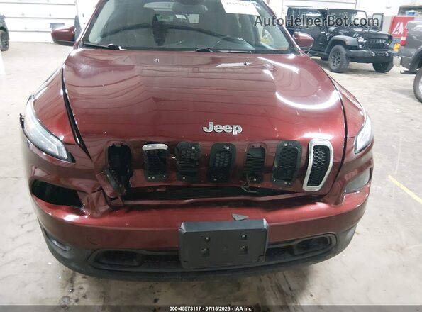 1C4PJLCB9JD606479 2018 JEEP CHEROKEE Темно-бордовый Вид щитка приборов