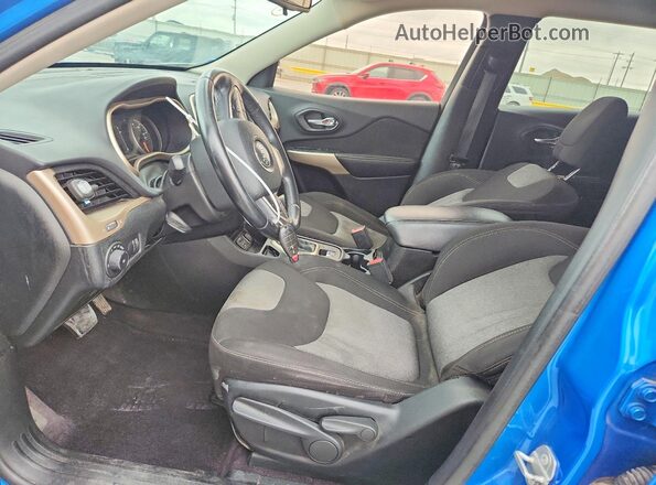 1C4PJLCB9JD620480 2018 JEEP CHEROKEE Синий Вид салона спереди