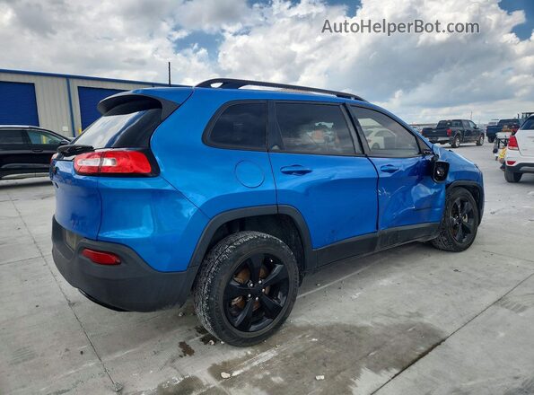 1C4PJLCB9JD620480 2018 JEEP CHEROKEE Синий Задняя правая четверть