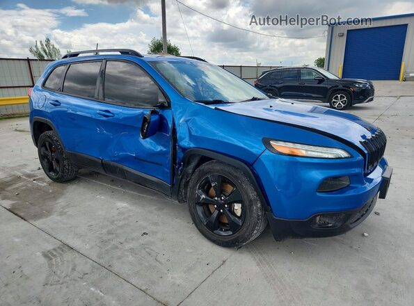 1C4PJLCB9JD620480 2018 JEEP CHEROKEE Синий Передняя правая четверть