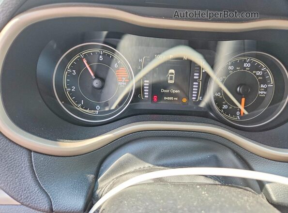 1C4PJLCBXHW642373 2017 JEEP CHEROKEE Red Instrument cluster view