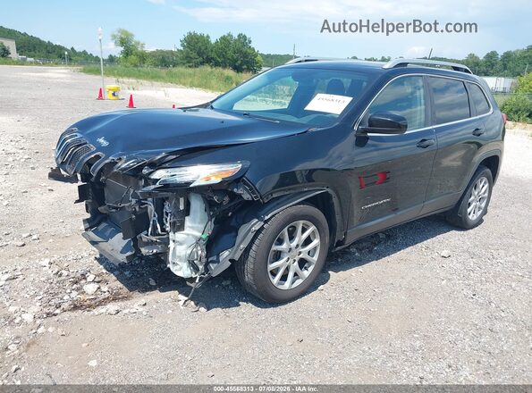 1C4PJLCBXJD587375 2018 JEEP CHEROKEE Черный Передняя левая четверть