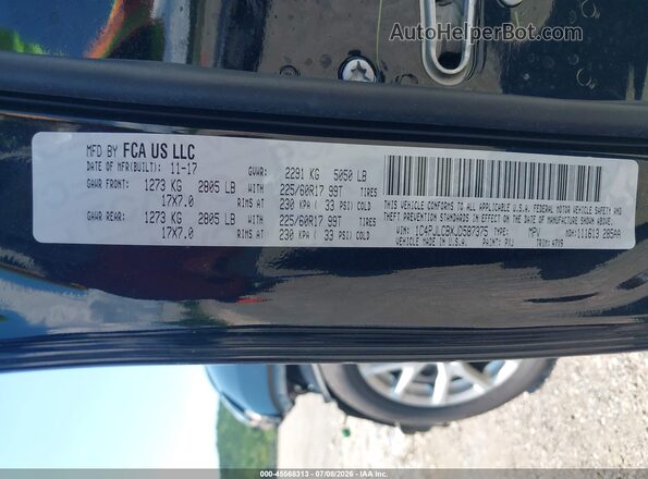 1C4PJLCBXJD587375 2018 JEEP CHEROKEE Черный Вид подкапотного пространства