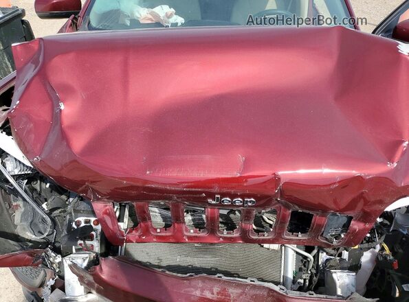 1C4PJLCBXMD164414 2021 JEEP CHEROKEE Maroon Vista del compartimento del motor