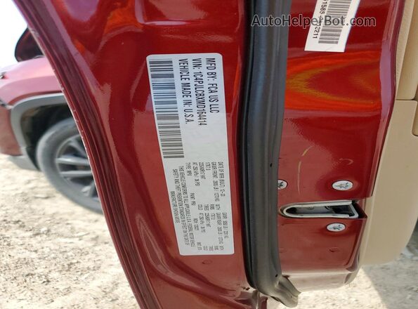1C4PJLCBXMD164414 2021 JEEP CHEROKEE Maroon Vista de la etiqueta del VIN