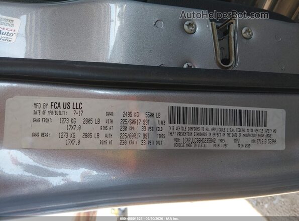 1C4PJLCS6HD235842 2017 JEEP CHEROKEE Silver Engine compartment view