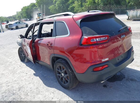 1C4PJLCS9HW548968 2017 JEEP CHEROKEE Burgundy უკანა მარცხენა