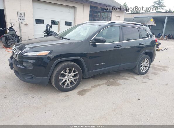 1C4PJLCX0JD583766 2018 JEEP CHEROKEE Black წინა მარცხენა ხედი სამი მეოთხედიდან