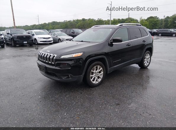 1C4PJLCX2JD583767 2018 JEEP CHEROKEE Black წინა მარცხენა ხედი სამი მეოთხედიდან