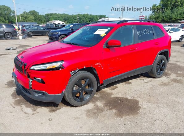 1C4PJLDB1HW667046 2017 JEEP CHEROKEE LIMITED FWD Red Przód lewy