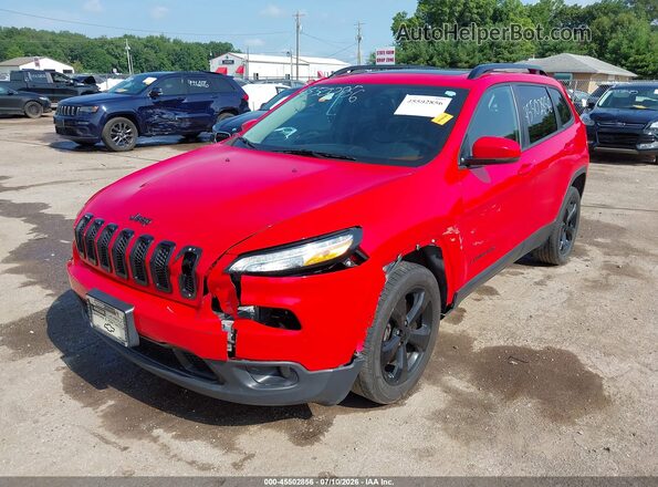 1C4PJLDB1HW667046 2017 JEEP CHEROKEE LIMITED FWD Red Widok z przodu