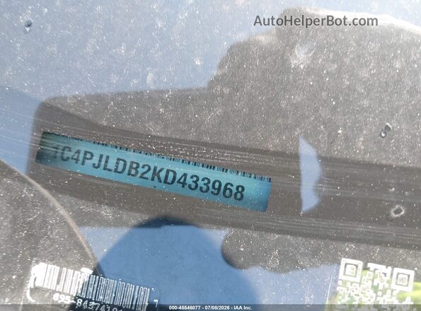 1C4PJLDB2KD433968 2019 JEEP CHEROKEE Black 