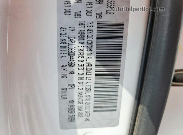 1C4PJLDB2KD444260 2019 JEEP CHEROKEE White Widok naklejki z numerem VIN