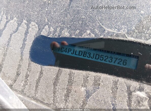 1C4PJLDB3JD523726 2018 JEEP CHEROKEE Black ძრავის განყოფილების ხედი