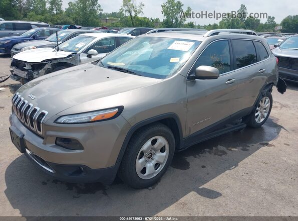 1C4PJLDB4GW347587 2016 JEEP CHEROKEE Brown წინა მარცხენა ხედი სამი მეოთხედიდან