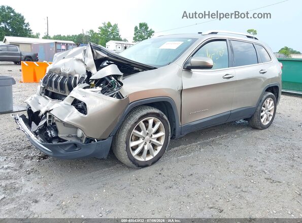 1C4PJLDB4HW626734 2017 JEEP CHEROKEE Champagne Առջևի ձախ երեք քառորդ տեսարան