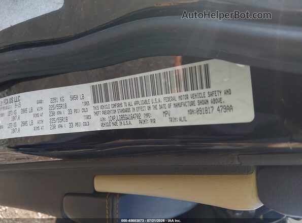 1C4PJLDB5GW164702 2016 JEEP CHEROKEE Black Widok komory silnika