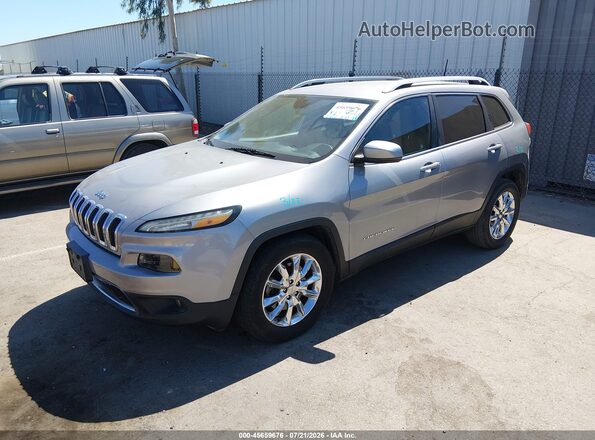 1C4PJLDB5HW513956 2017 JEEP CHEROKEE Silver Vista tres cuartos delantera izquierda