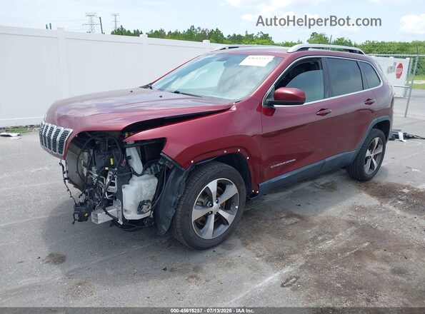 1C4PJLDB6LD599900 2020 JEEP CHEROKEE Maroon Առջևի ձախ երեք քառորդ տեսարան