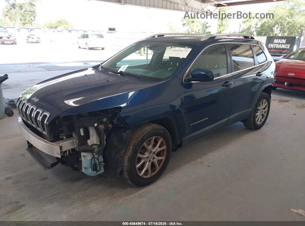 1C4PJLLB0JD584162 2018 JEEP CHEROKEE Blue Front left