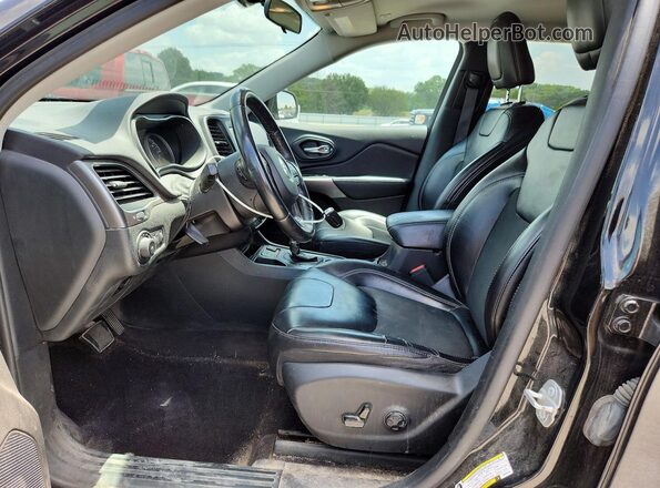 1C4PJLLB0KD226593 2019 JEEP CHEROKEE Black Front interior view
