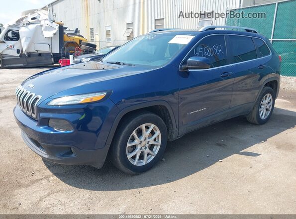1C4PJLLB1JD595106 2018 JEEP CHEROKEE Синий Передняя левая четверть