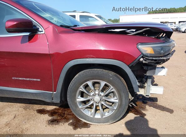 1C4PJLLB6KD220474 2019 JEEP CHEROKEE Burgundy Front view