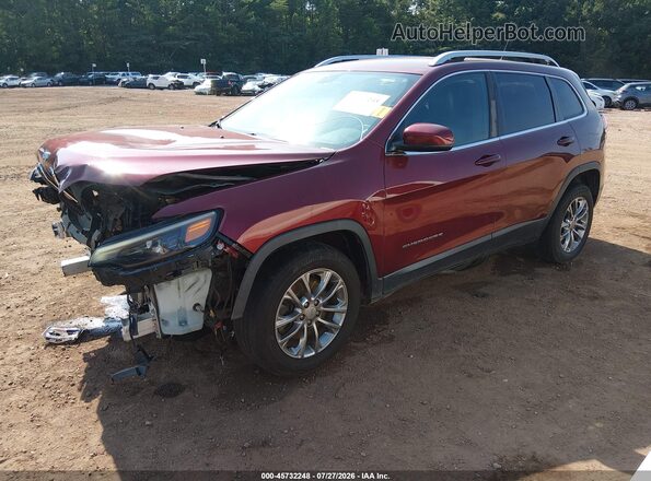 1C4PJLLB6KD220474 2019 JEEP CHEROKEE Burgundy Front left