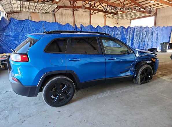 1C4PJLLB8MD155792 2021 JEEP CHEROKEE Синий Задняя правая четверть