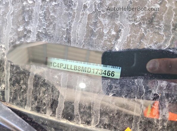 1C4PJLLB8MD173466 2021 JEEP CHEROKEE Gray Вид наклейки з VIN-кодом
