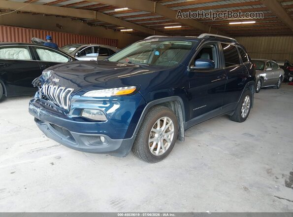 1C4PJLLB9JD583933 2018 JEEP CHEROKEE Blue Առջևի ձախ երեք քառորդ տեսարան
