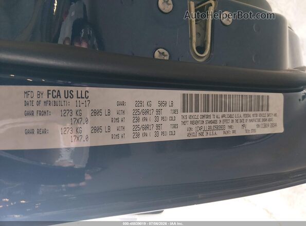 1C4PJLLB9JD583933 2018 JEEP CHEROKEE Blue Շարժիչի բաժամունքի տեսք