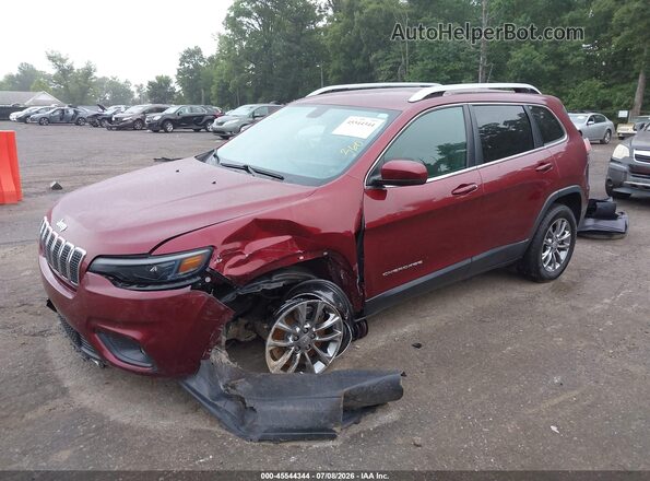 1C4PJLLB9KD387525 2019 JEEP CHEROKEE Бордовый Передняя левая четверть