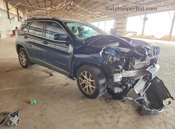 1C4PJLLX5JD519593 2018 JEEP CHEROKEE Blue Передня права чверть