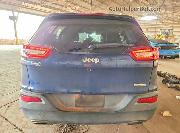 1C4PJLLX5JD519593 2018 JEEP CHEROKEE Blue Вид ззаду