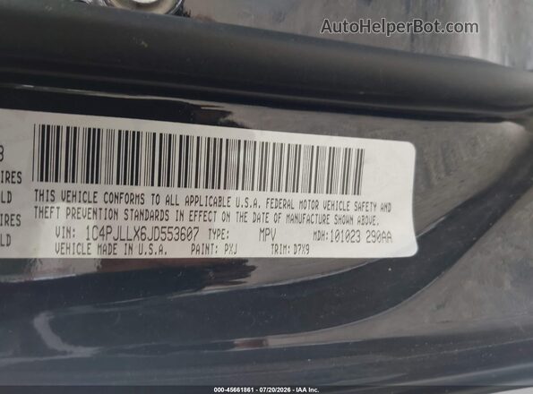 1C4PJLLX6JD553607 2018 JEEP CHEROKEE Black Вид підкапотного простору