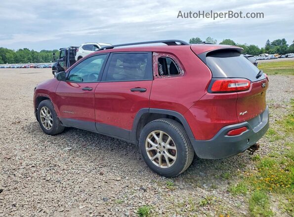 1C4PJMAB0GW170837 2016 JEEP CHEROKEE Red Հետևի ձախ