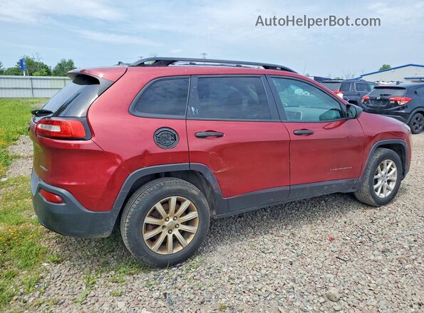 1C4PJMAB0GW170837 2016 JEEP CHEROKEE Red Հետևի աջ