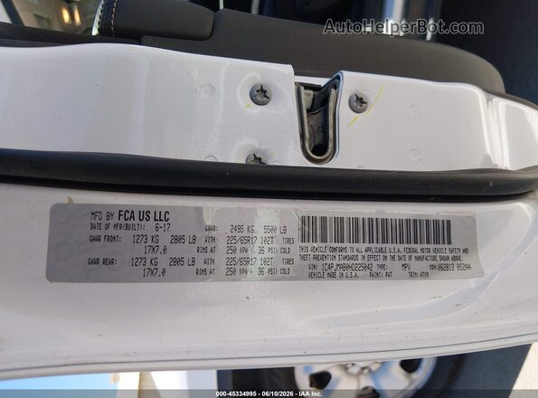 1C4PJMAB0HD225042 2017 JEEP CHEROKEE White Engine compartment view