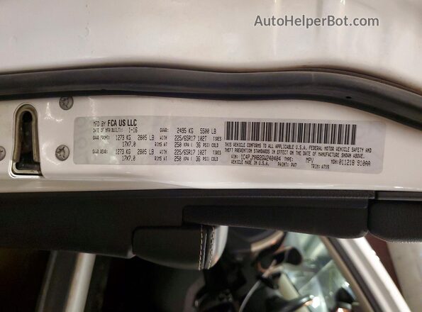 1C4PJMAB2GW240404 2016 JEEP CHEROKEE White VIN sticker view
