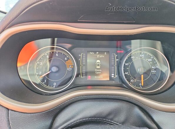 1C4PJMAB2HW602460 2017 JEEP CHEROKEE Gray Instrument cluster view