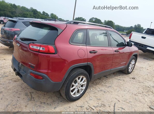 1C4PJMAB3GW133507 2016 JEEP CHEROKEE Красный Задняя правая четверть