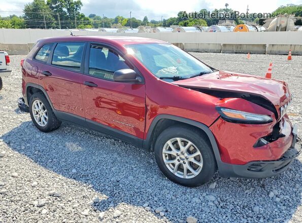 1C4PJMAB6GW210595 2016 JEEP CHEROKEE Red Przód prawy